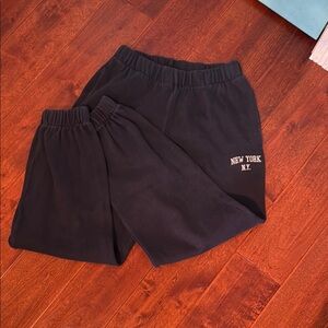 Black Kids Bottoms with New York N.Y. Print